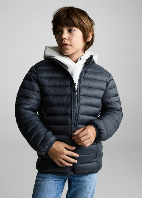 Mango puffer coat unico7 in navy
