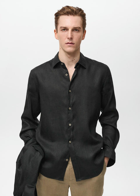 Mango shirt parrot in black