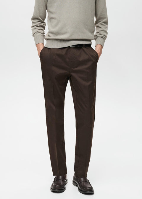 Mango trousers dublino in chocolate