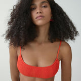 Mango bikini top sifnos in coral