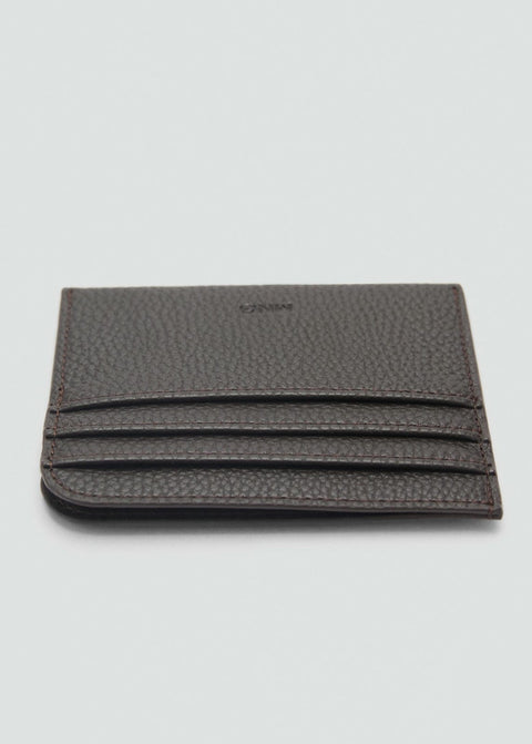 Mango card holder clasict in brown