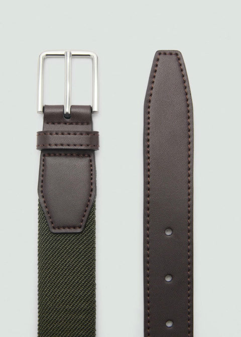 Mango belt newelast in khaki