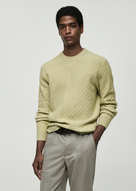 Mango sweater masia in pastel green