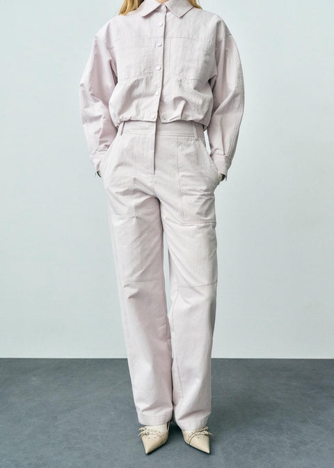 Mango trousers amalia in lilac