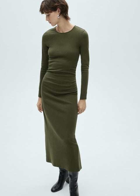 Mango dress basila in khaki