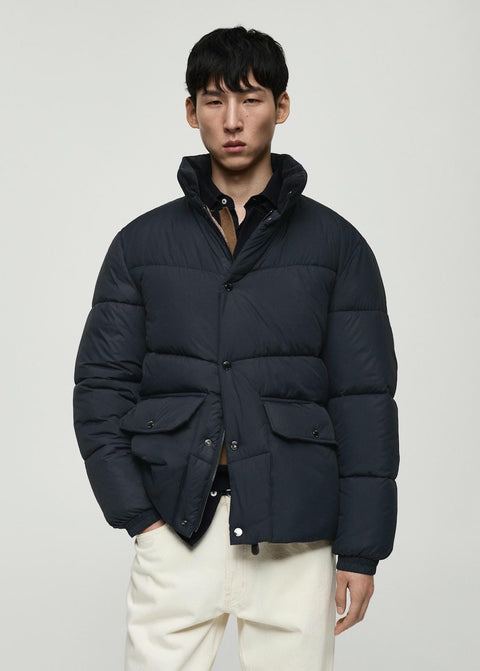 Mango puffer coat carter in navy