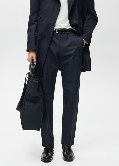 Mango trousers dublino in midnight blue