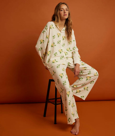 Etam citron - pantalon 7-8 in ecru