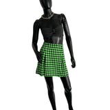 Primark checked skirt in black and green