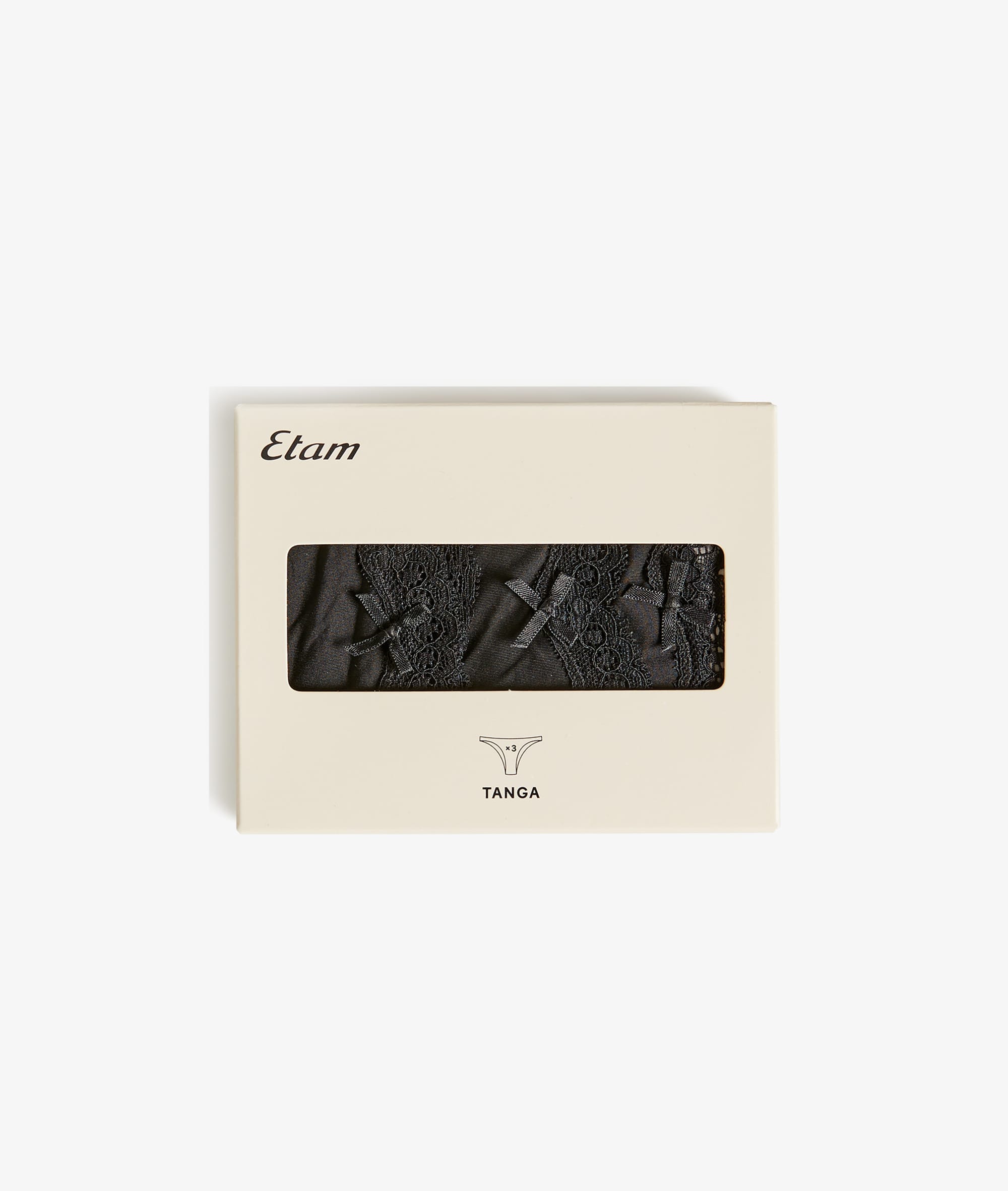 Etam jim micro 3 tangas in black