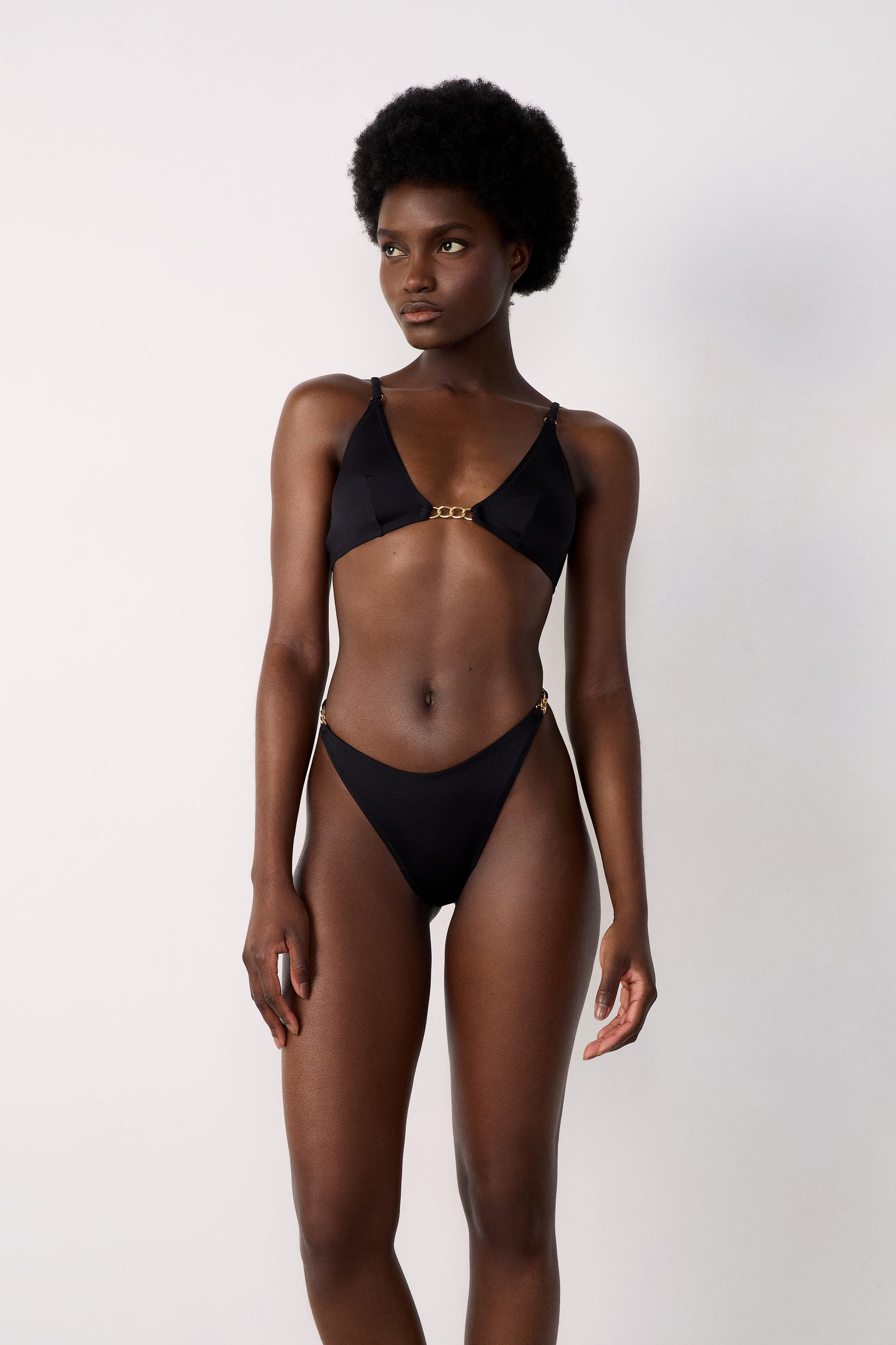 Etam maillon sa triangle bra in black