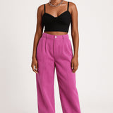 Primark baggy corduroy trouser pants in pink