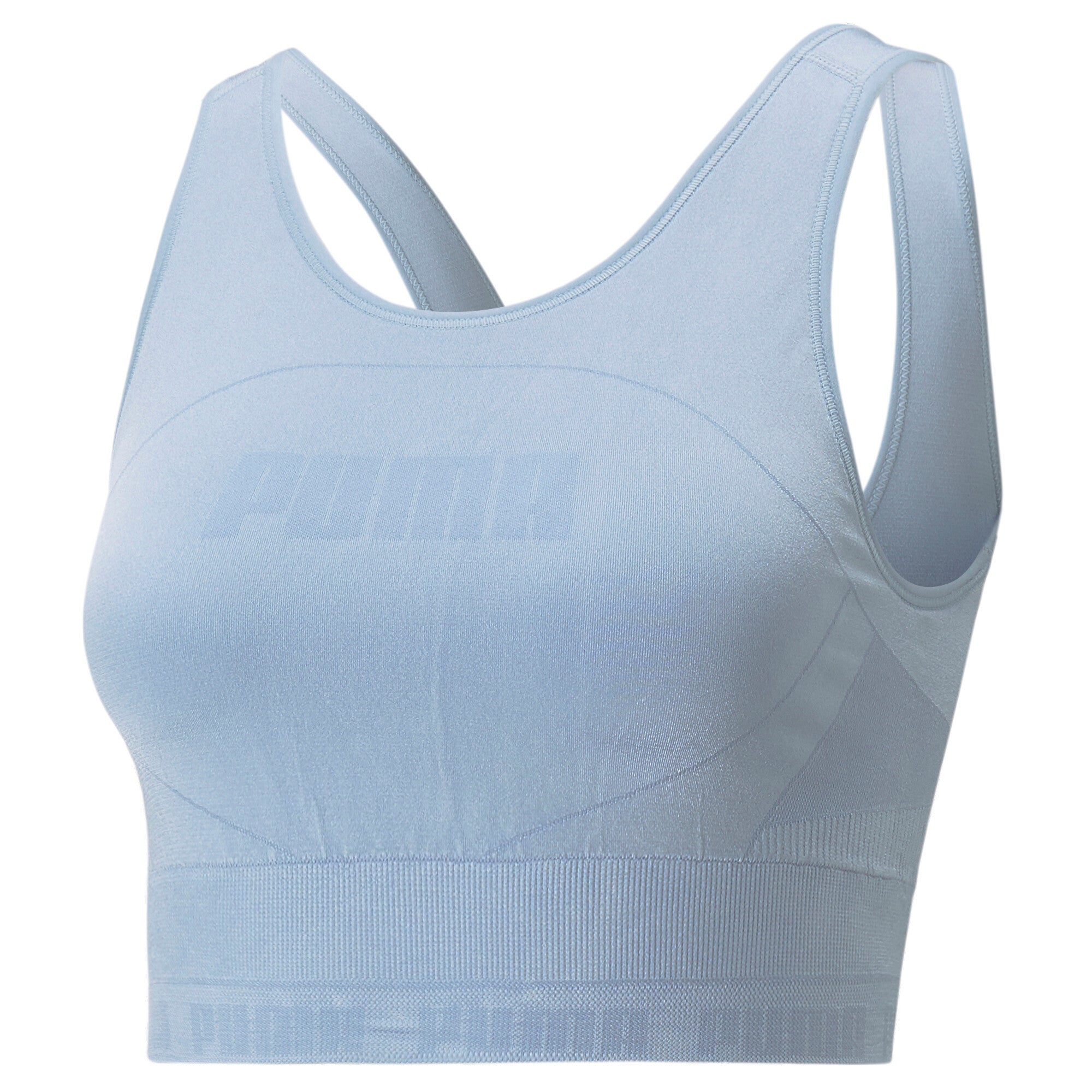Puma evoknit women's crop top in black - Front View