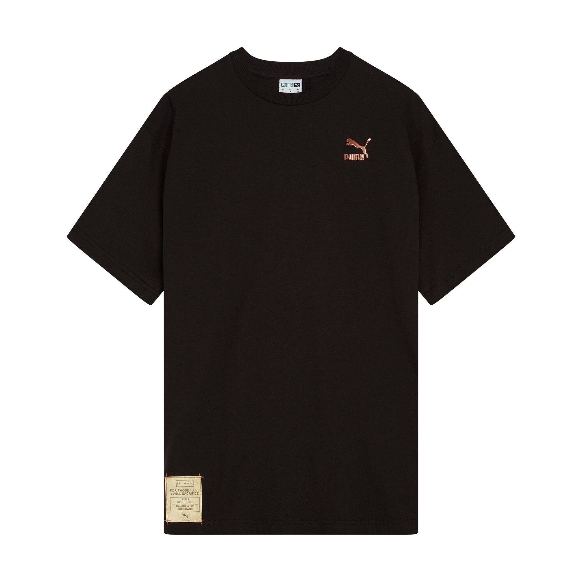 Puma x davido 30bg tee men in black - Front View