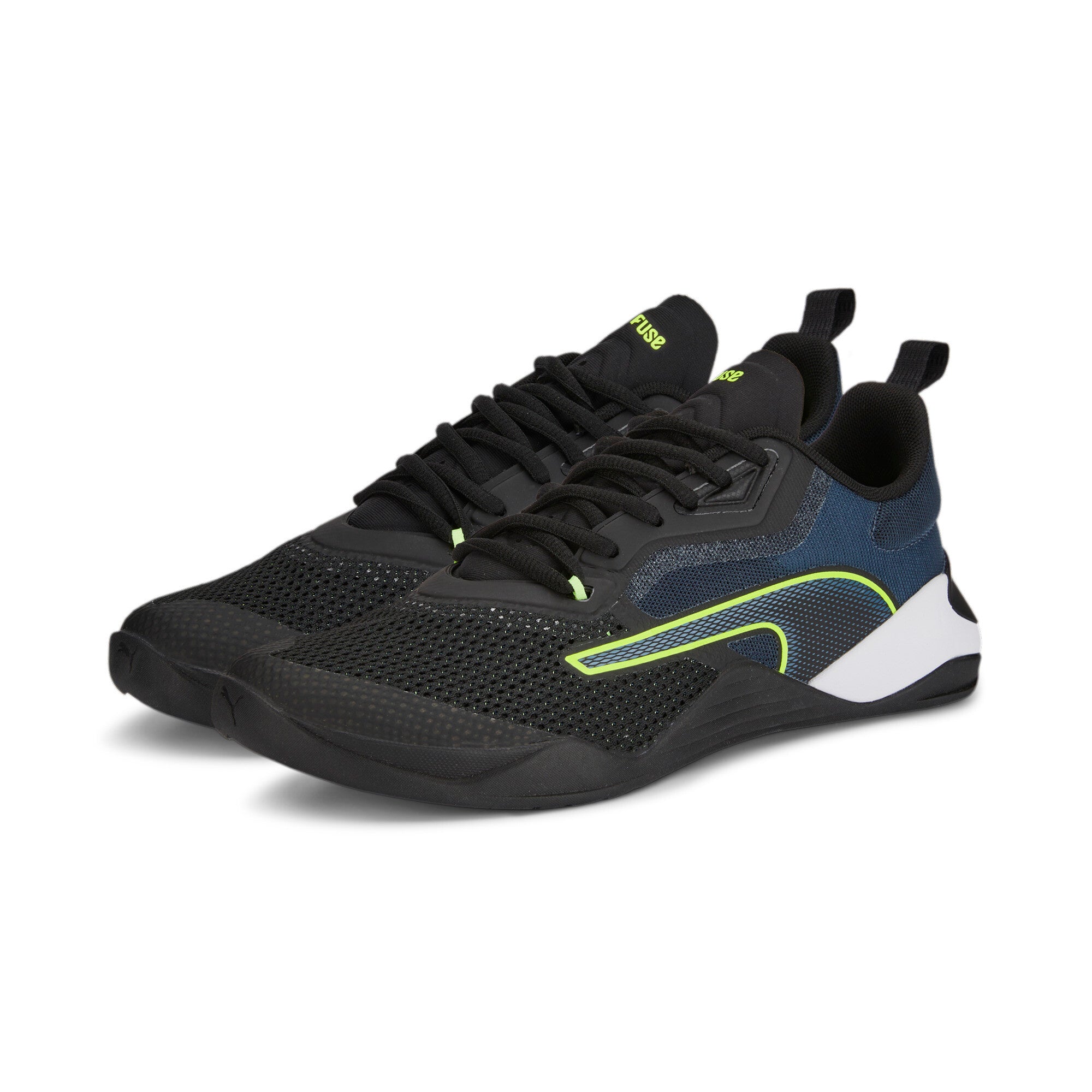 Puma fuse 2.0 men's training shoes in black - Front View
