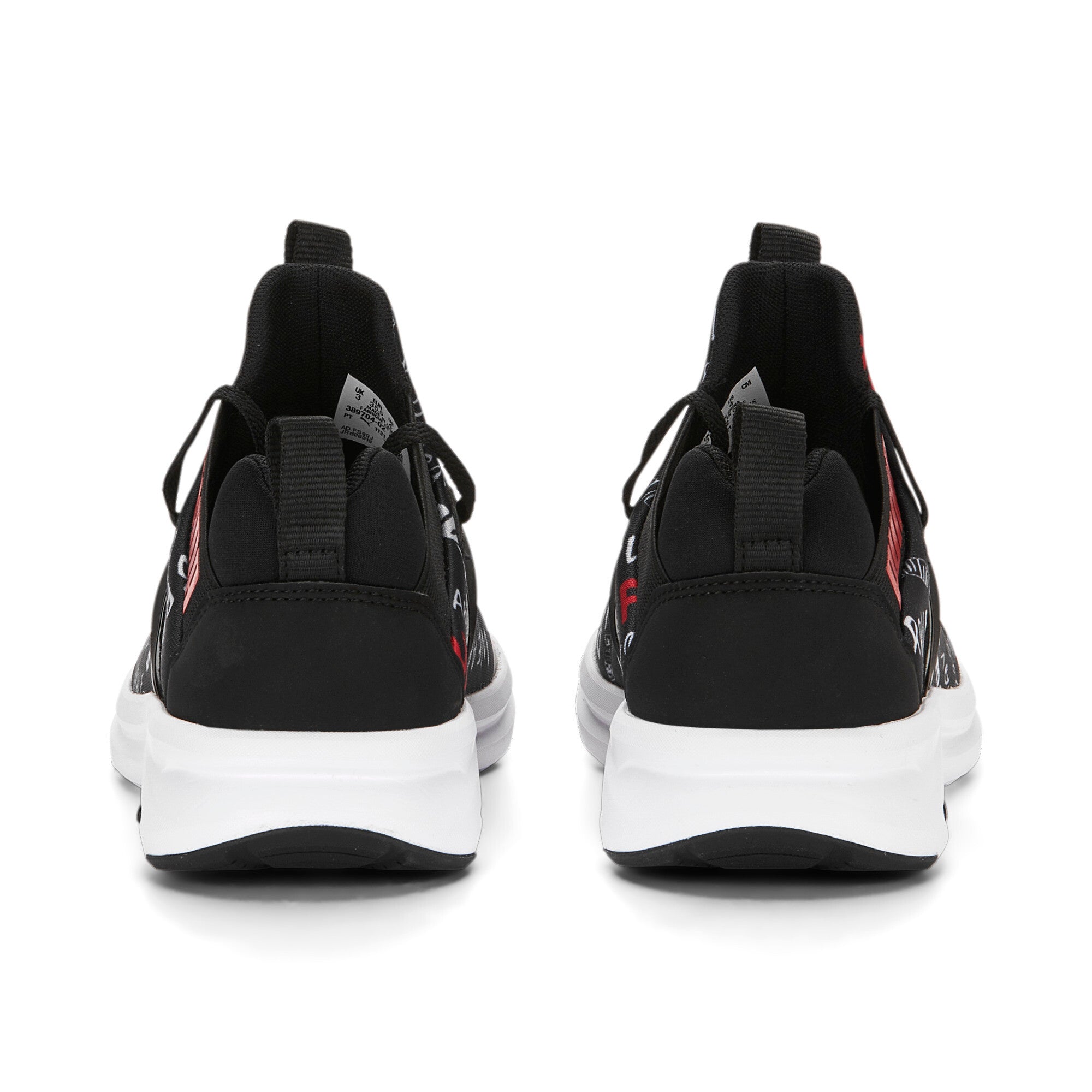 Puma enzo 2 refresh brand love shoes youth in black - Back View