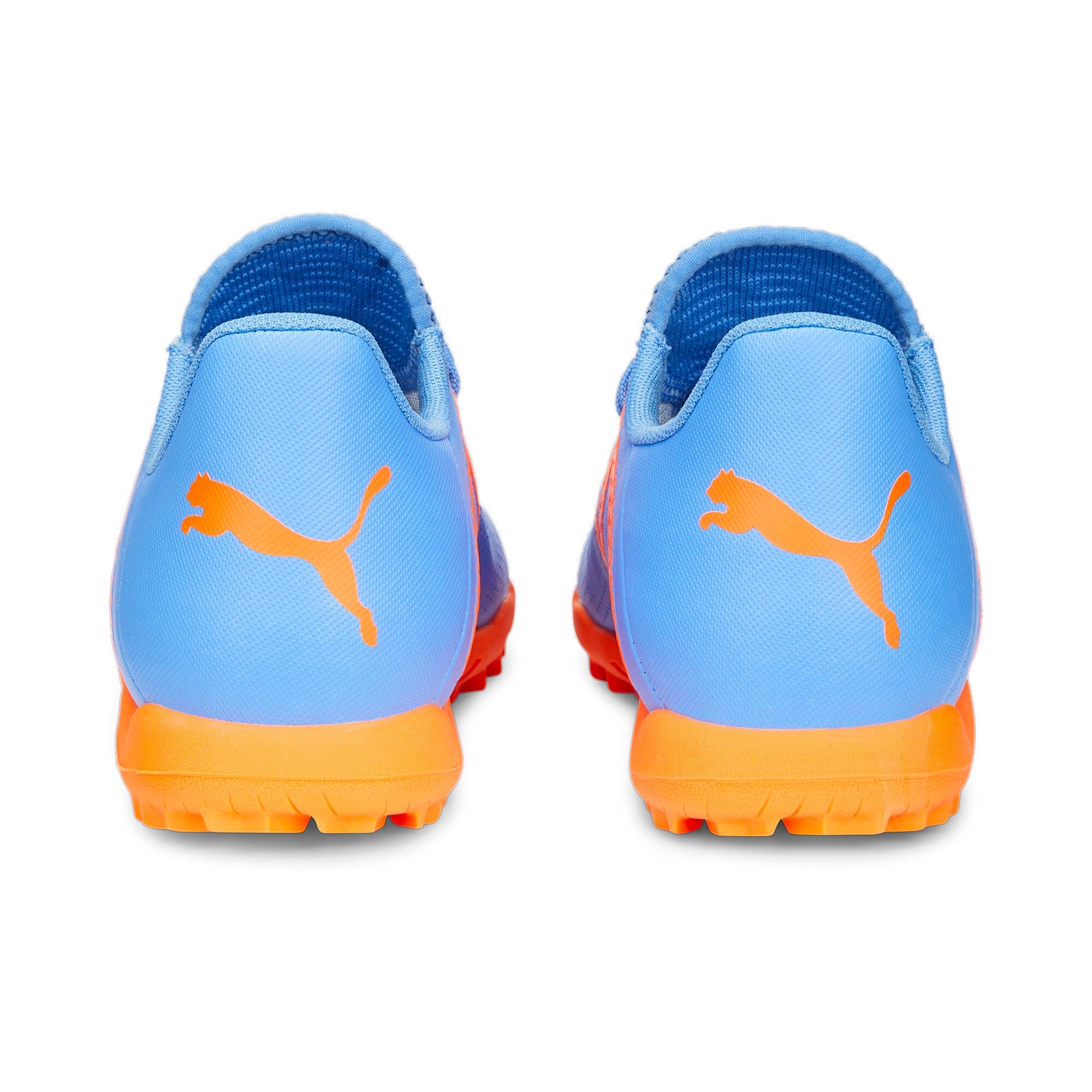 Puma future play tt football boots youth in blue - Back View