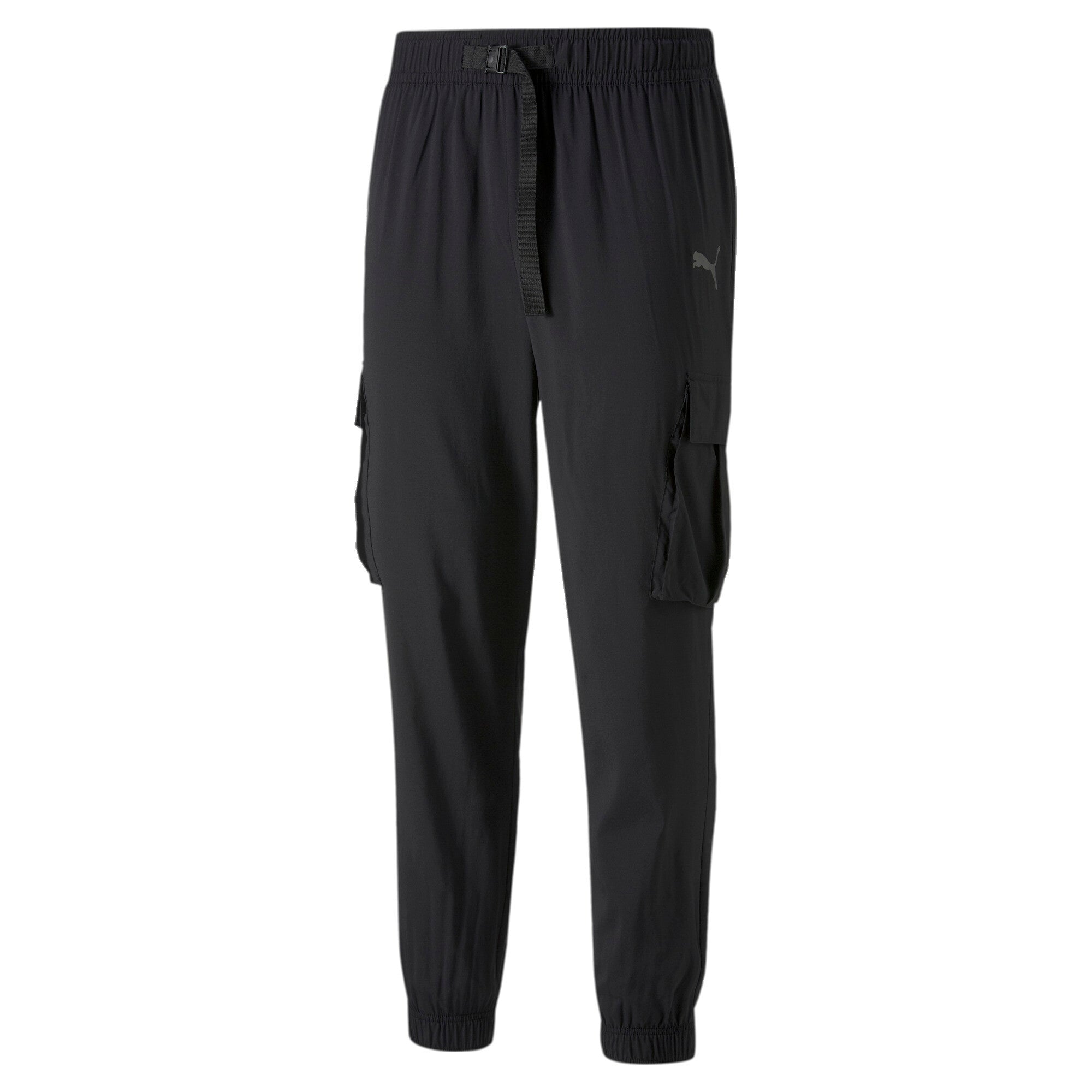 Puma training favourite woven cargo pants in black - Front View