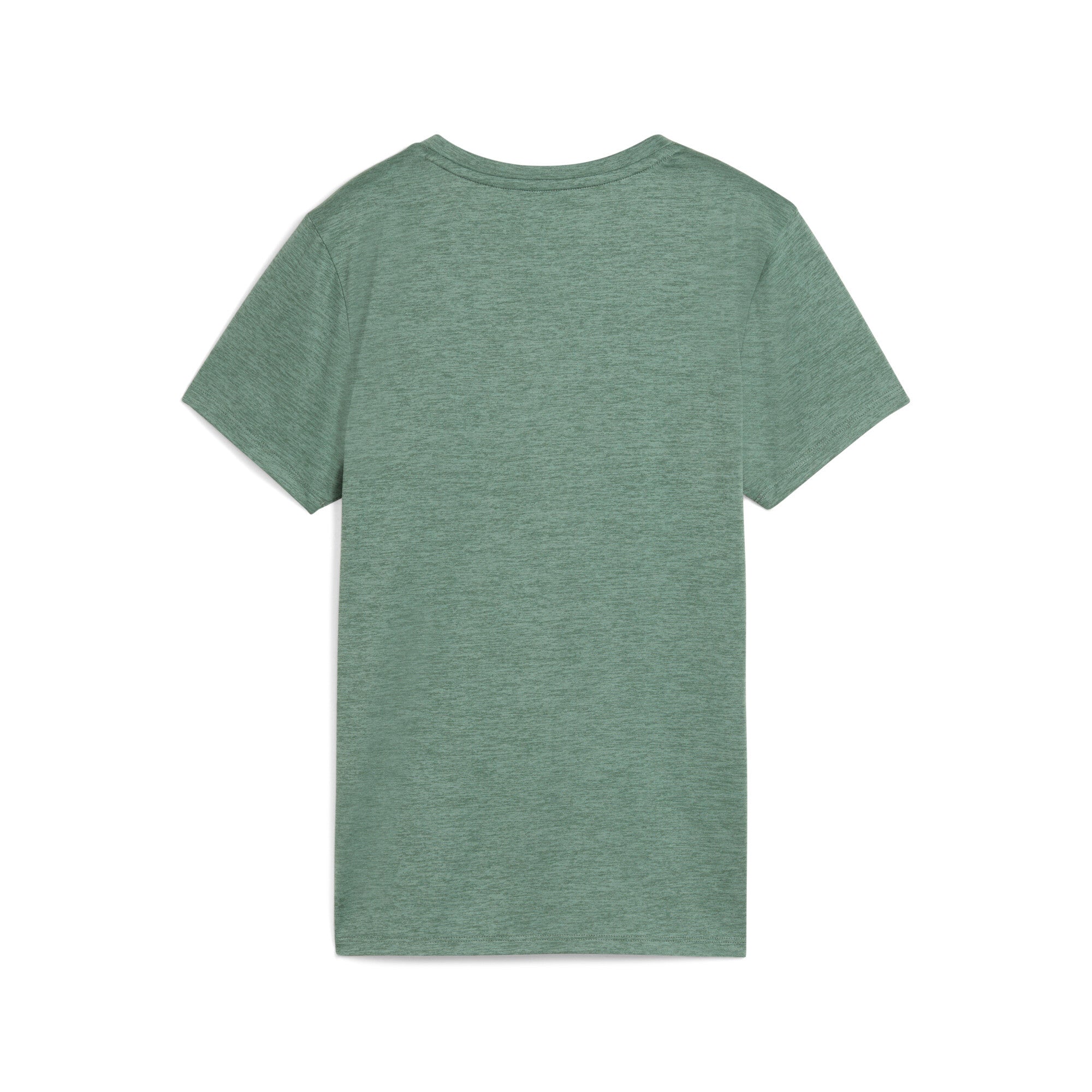 Puma tad essentials heather logo tee in green moon heather - Back View