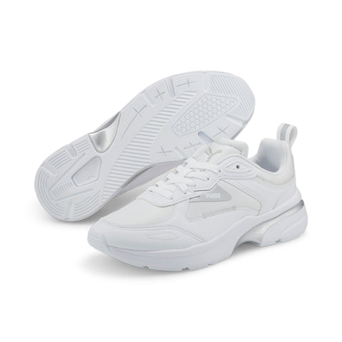 PUMA fs runner metallic sneakers in white