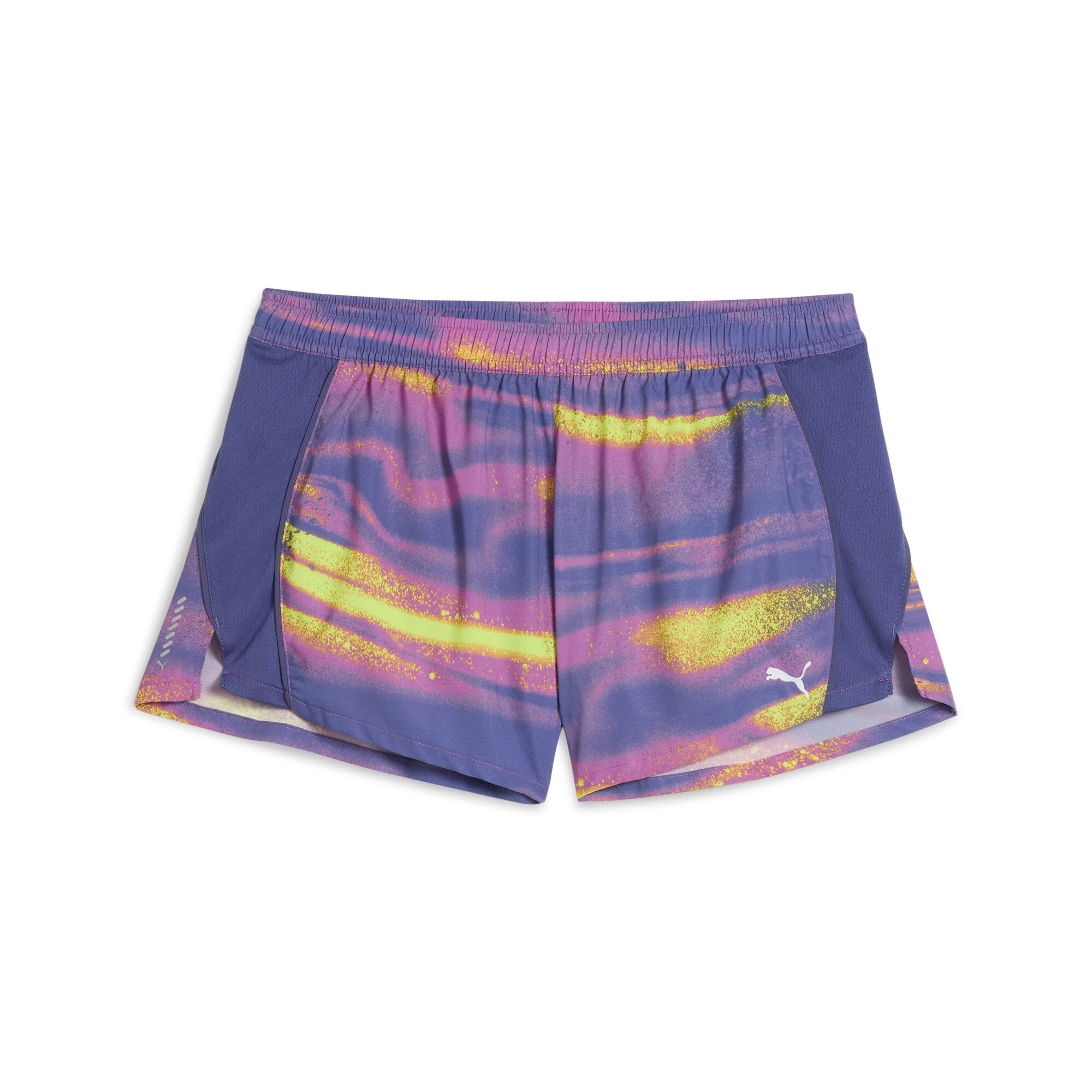 Puma VELOCITY all-over print 3" shorts in wild berry - Front View