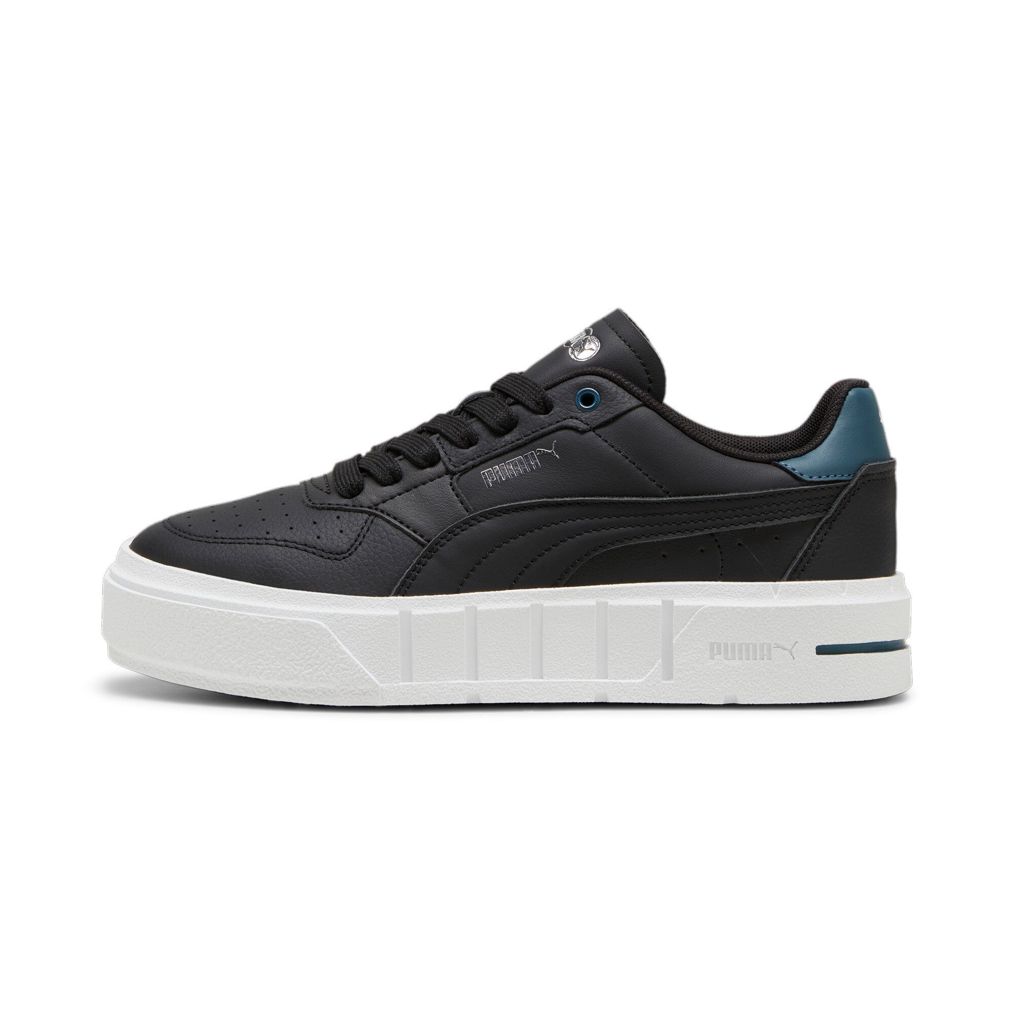 Puma cali court leather sneakers in gray skies and white - Side View 01