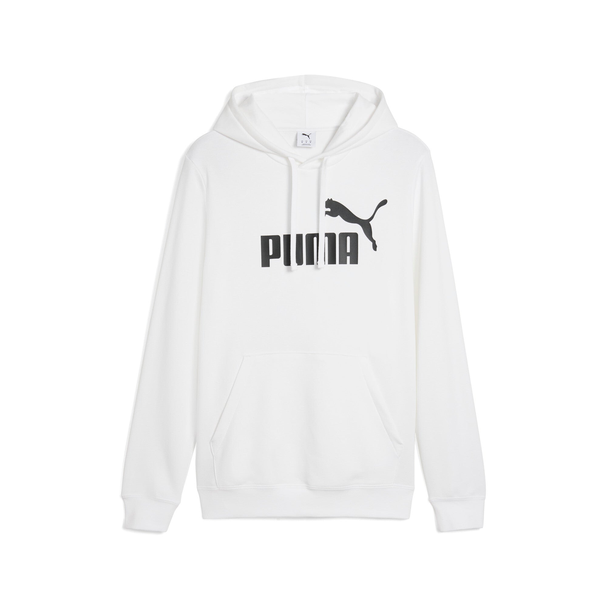 Puma essentials no. 1 logo hoodie in white - Front View