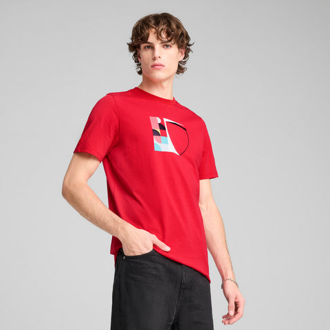 PUMA scuderia Ferrari HP race big shield tee in rosso corsa