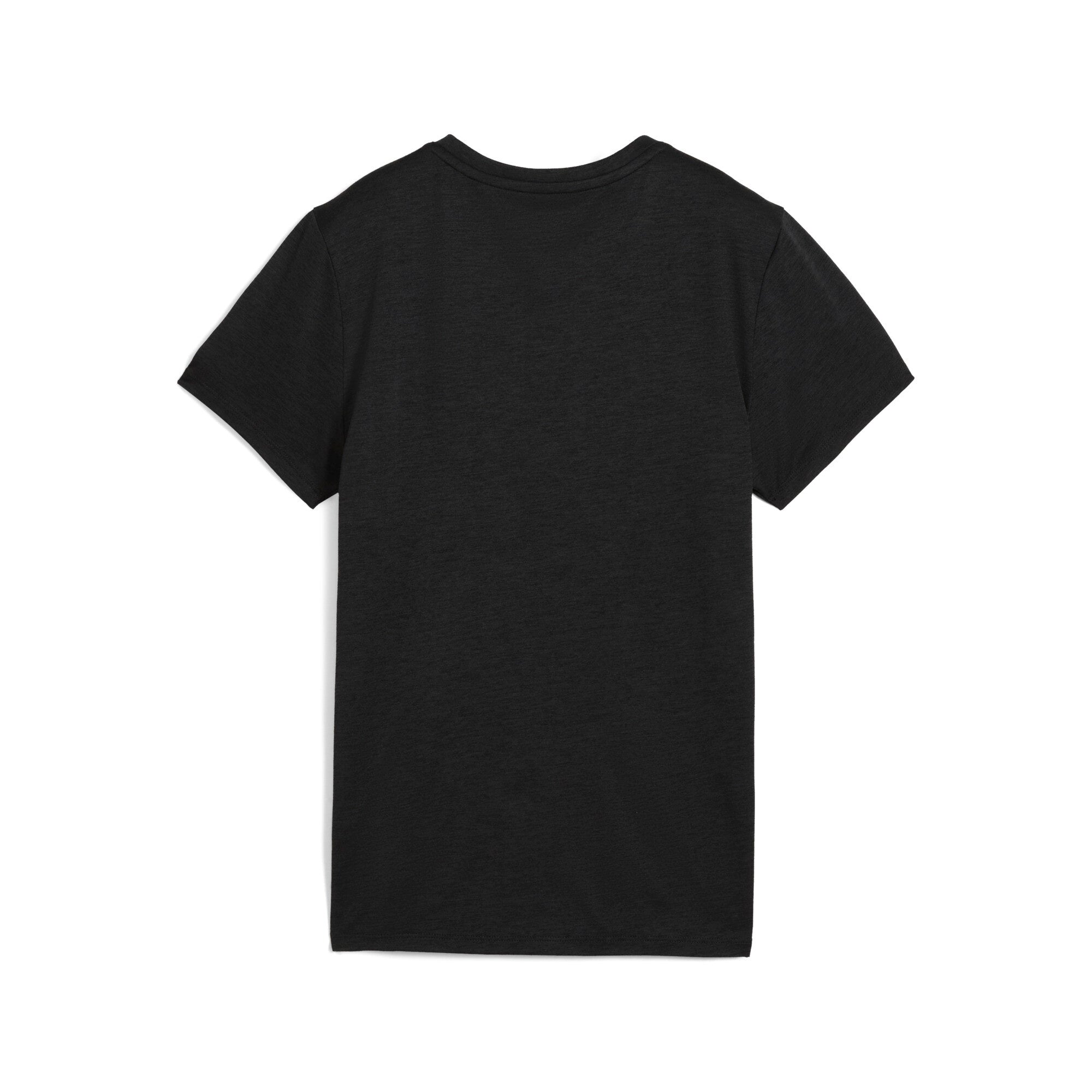 Puma tad essentials heather logo tee in black heather - Back View