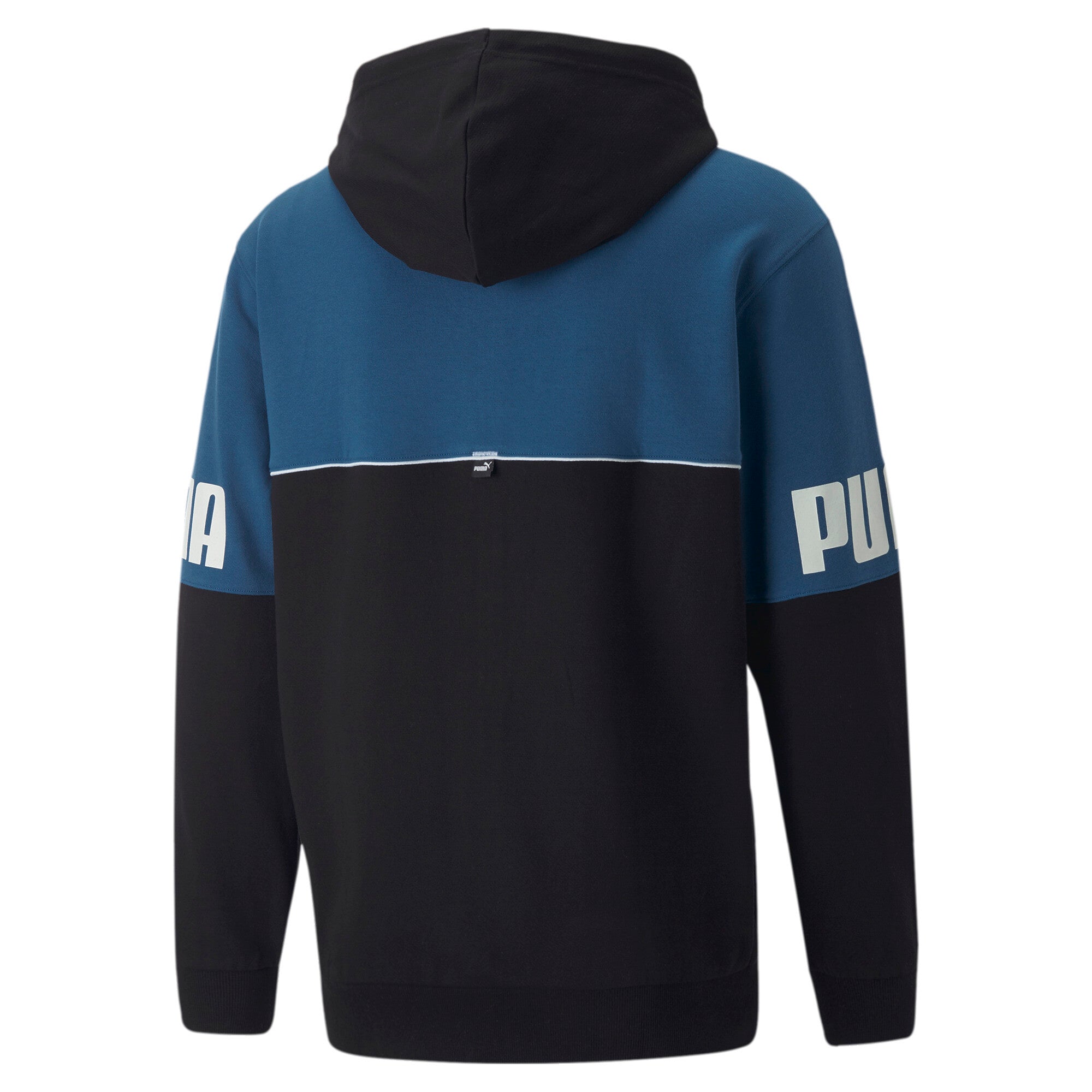 Puma power full-zip hoodie men in blue - Back View