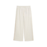 Puma wardrobe essentials low rise popper pants in white - Front View