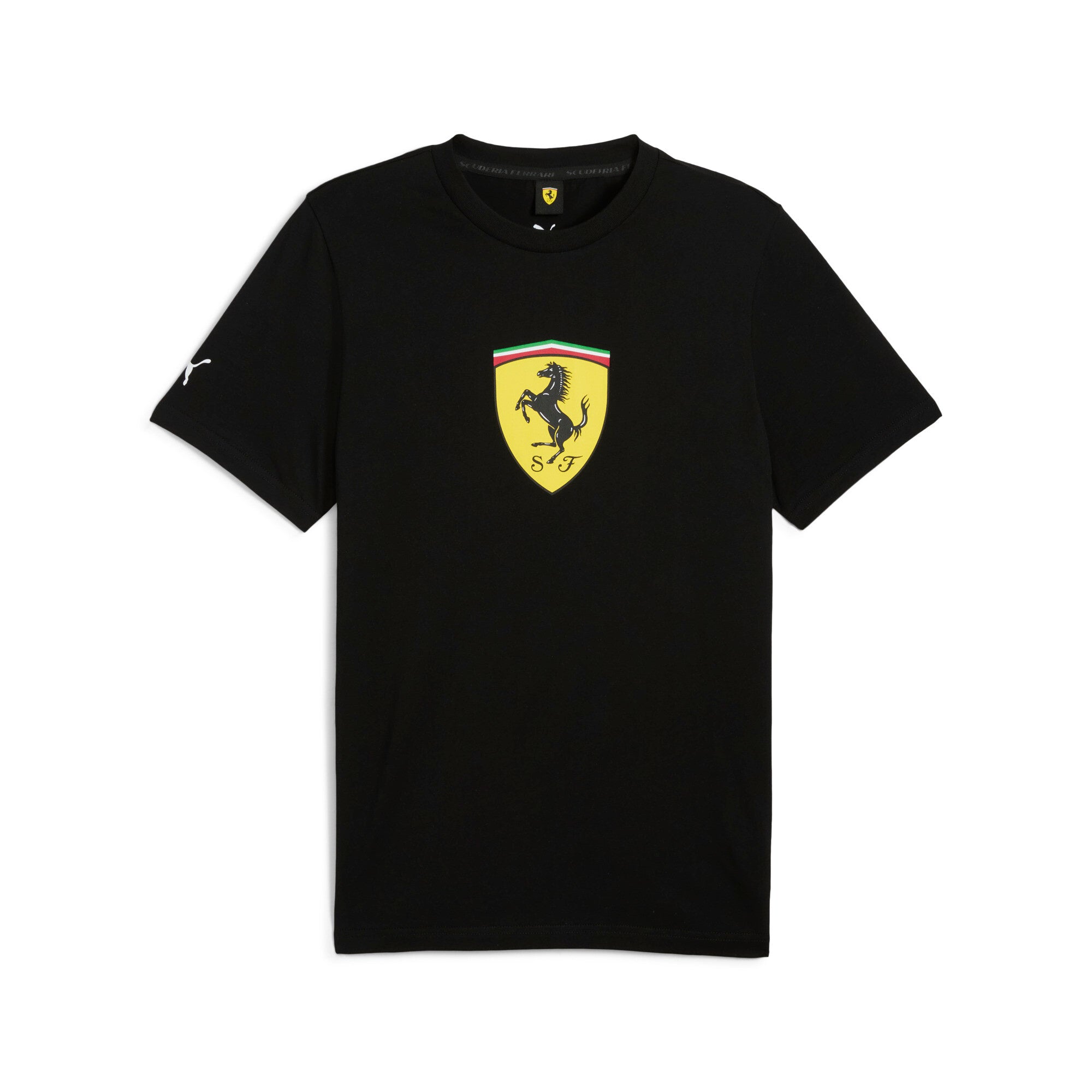 Puma scuderia Ferrari HP race coloured big shield tee in black - Front View
