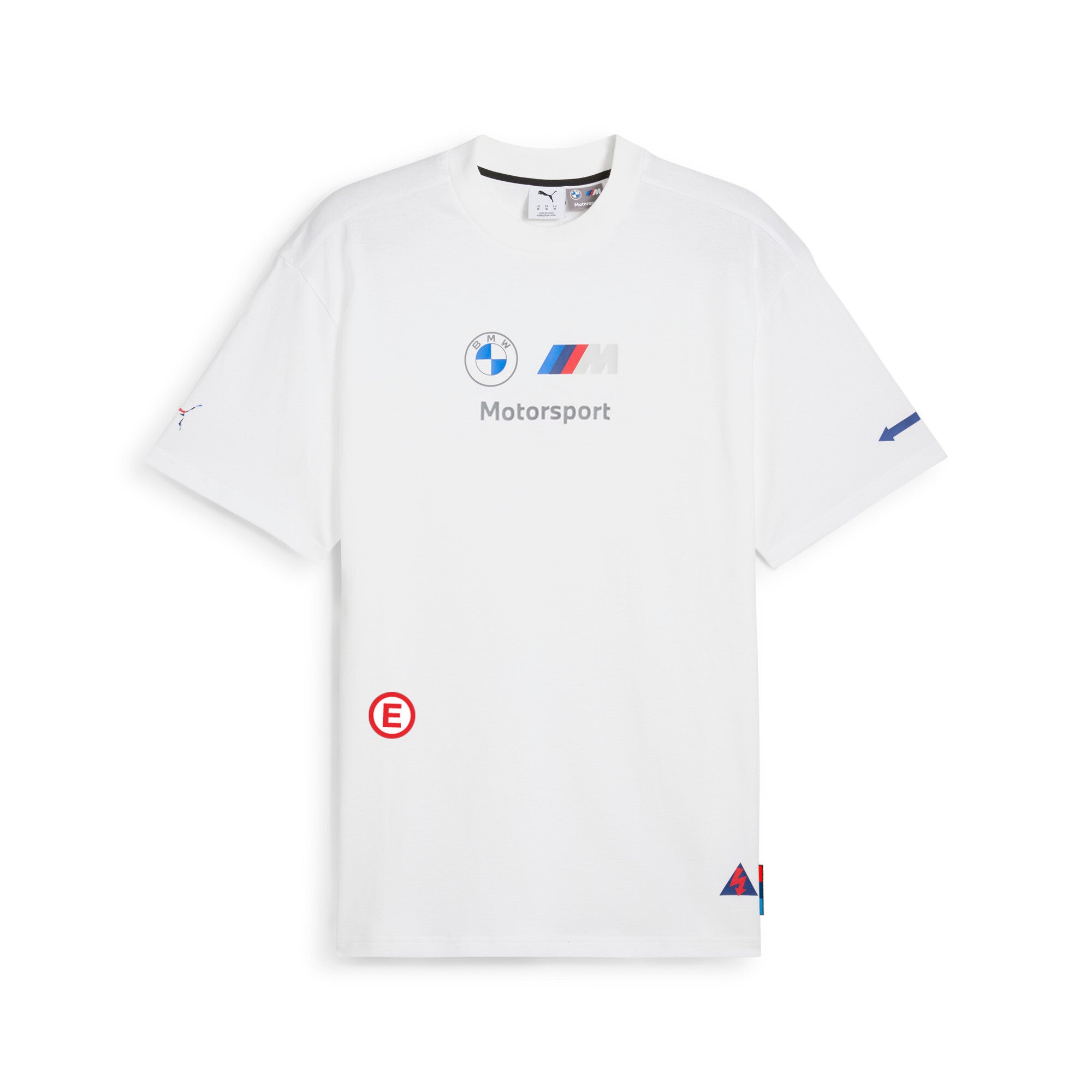 Puma BMW M motorsport badge tee in white - Front View