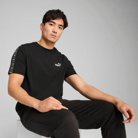 PUMA ESSENTIALS tape tee in black