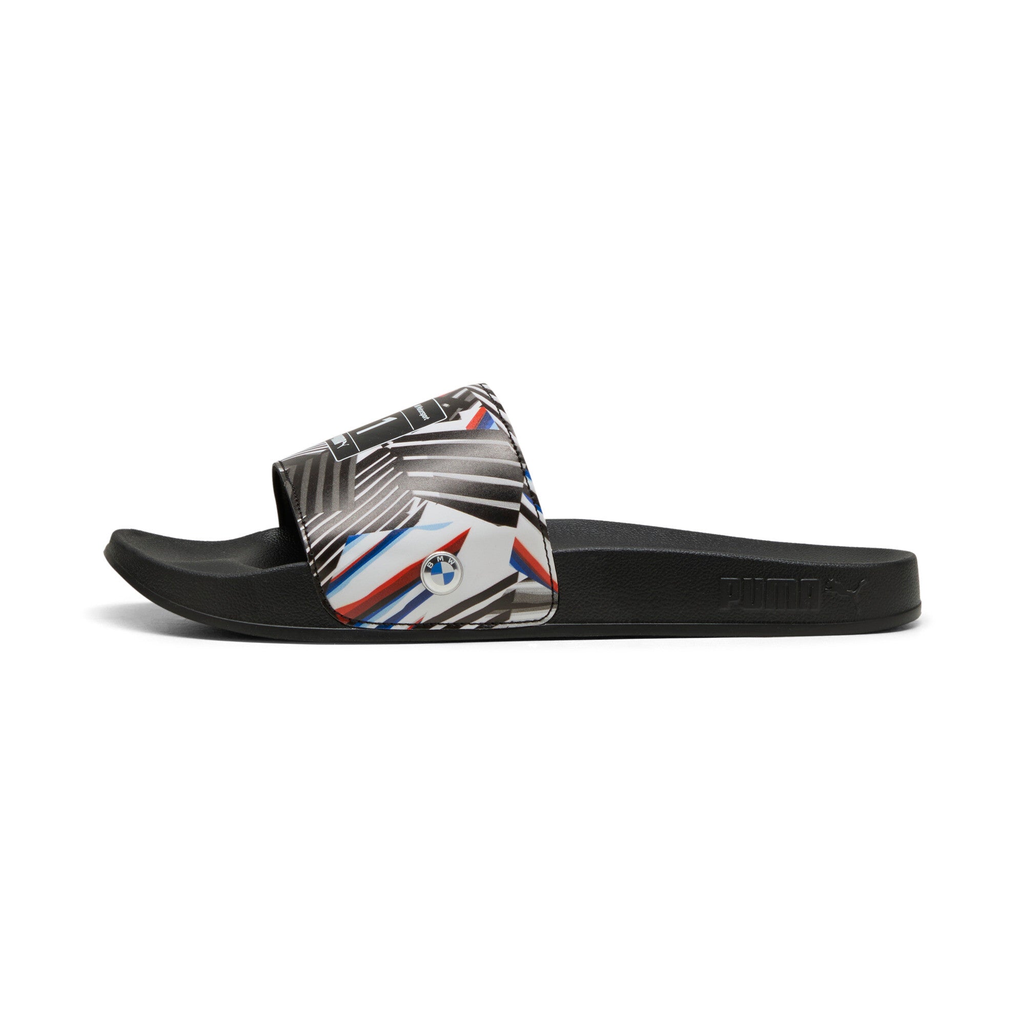 Puma BMW M motorsport leadcat 2.0 graphic slides in black - Side View 02