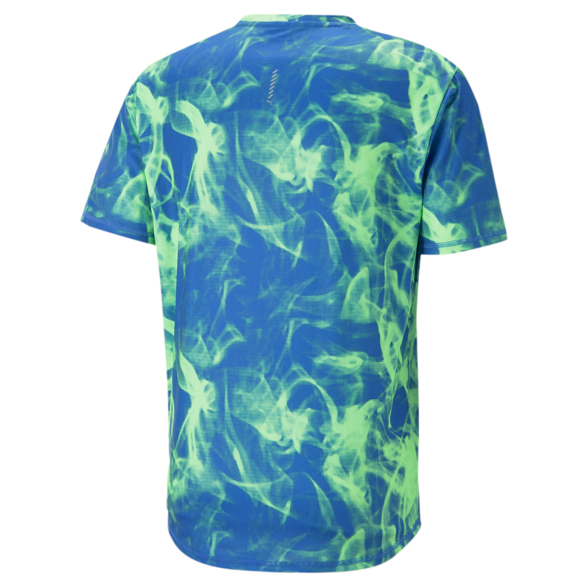 Puma run favourite printed graphic tee men in black - Back View