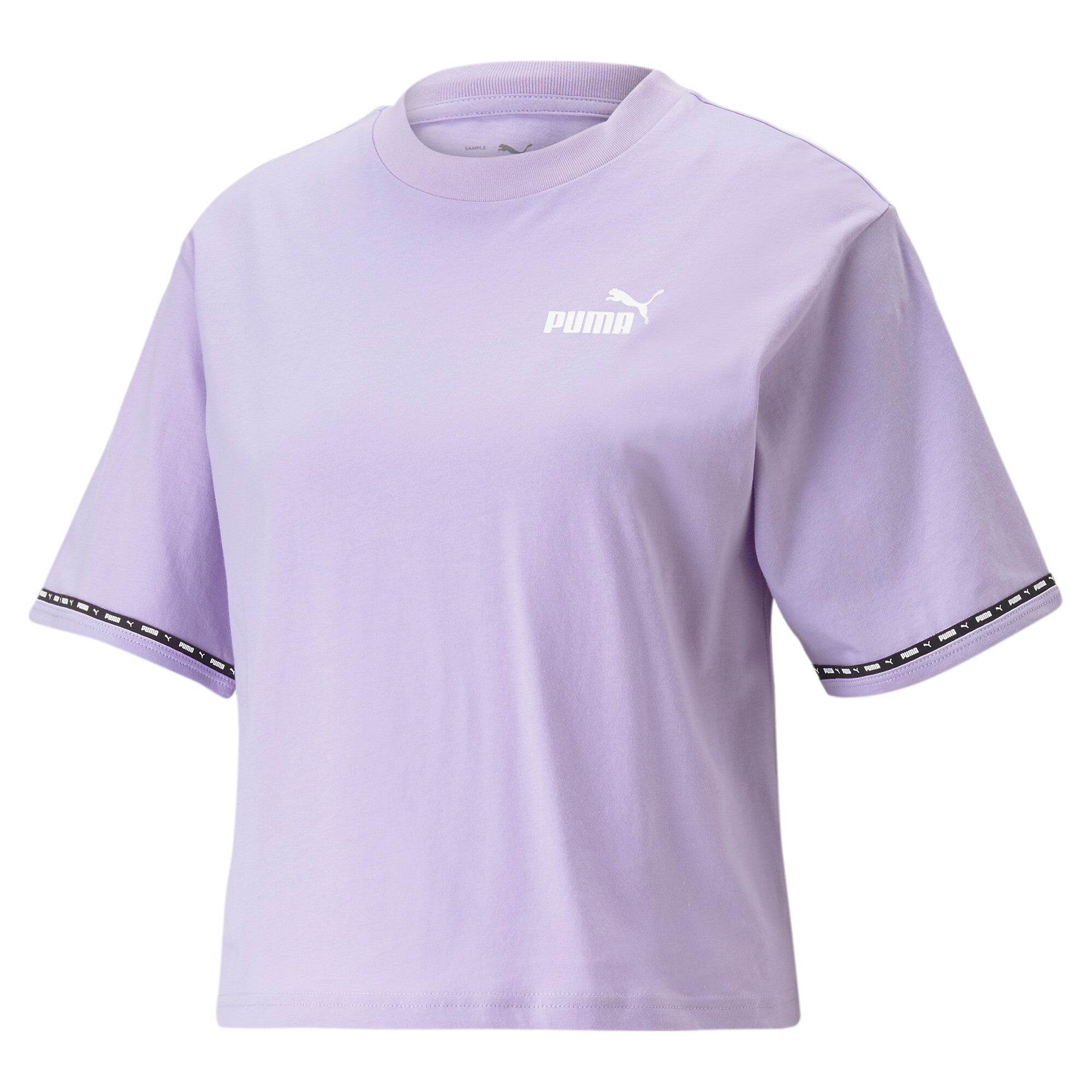 Puma power tape tee women in purple - Front View