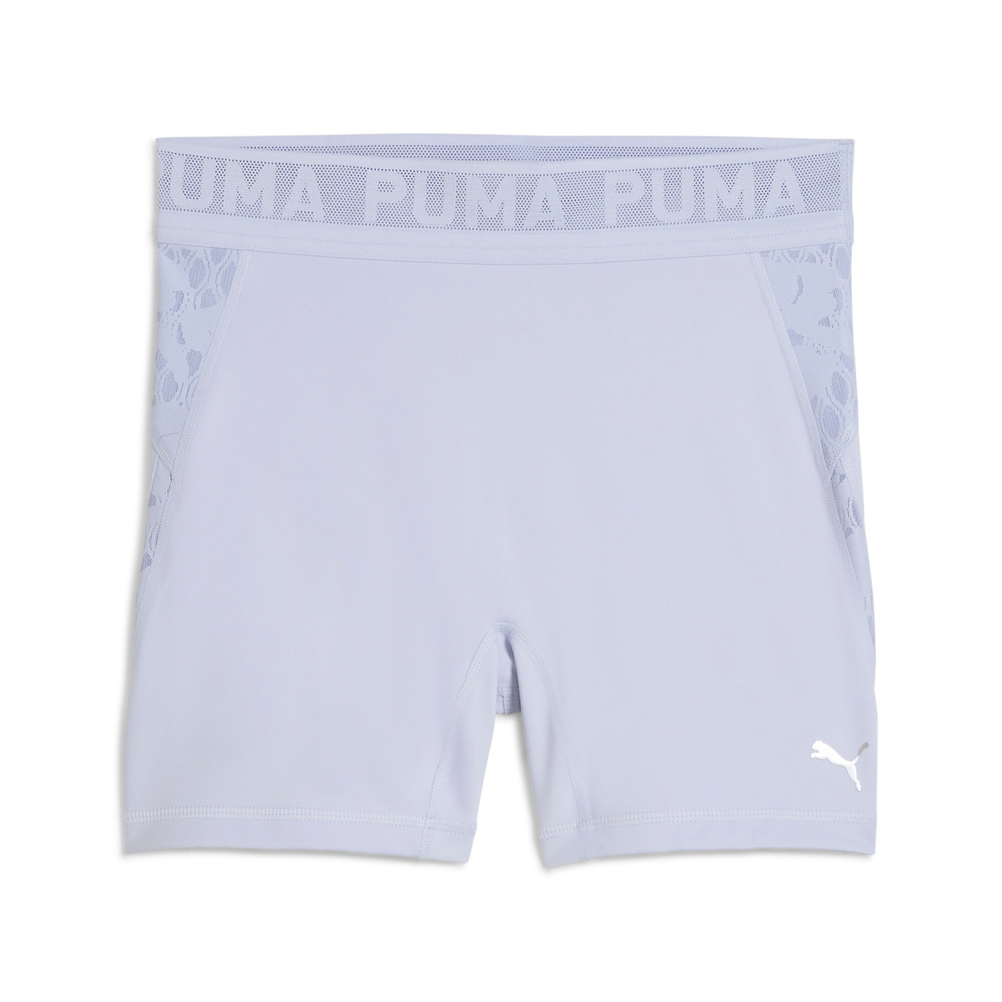Puma lace high-waisted 5" short tights in cool weather - Front View