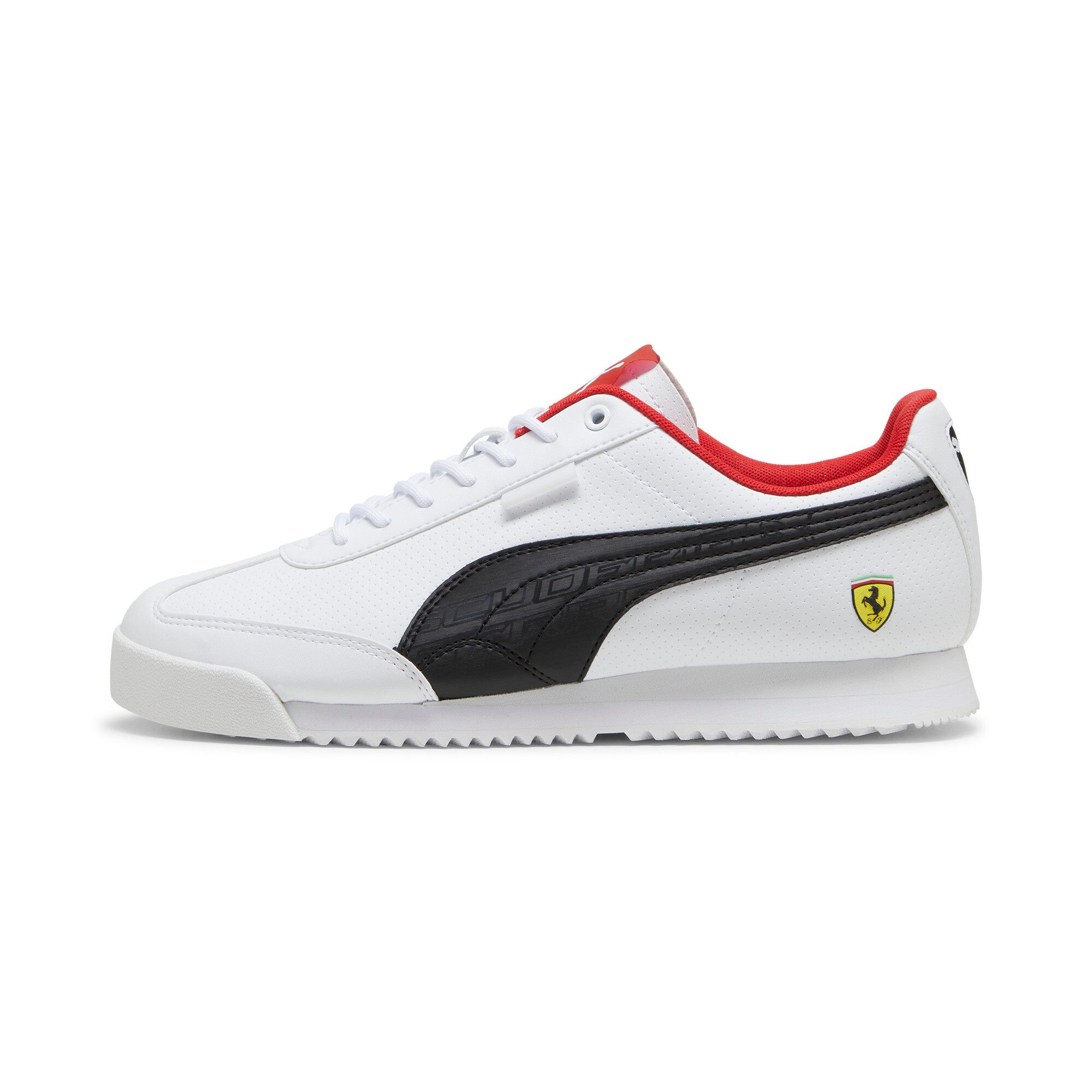 Puma scuderia Ferrari roma via sneakers in white and black - Side View 01