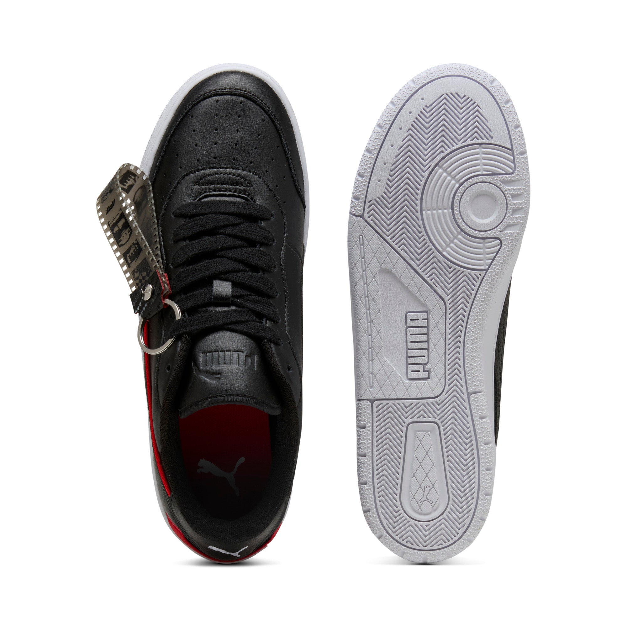 Puma F1® ca match sneakers in black and pop red - Side View 02
