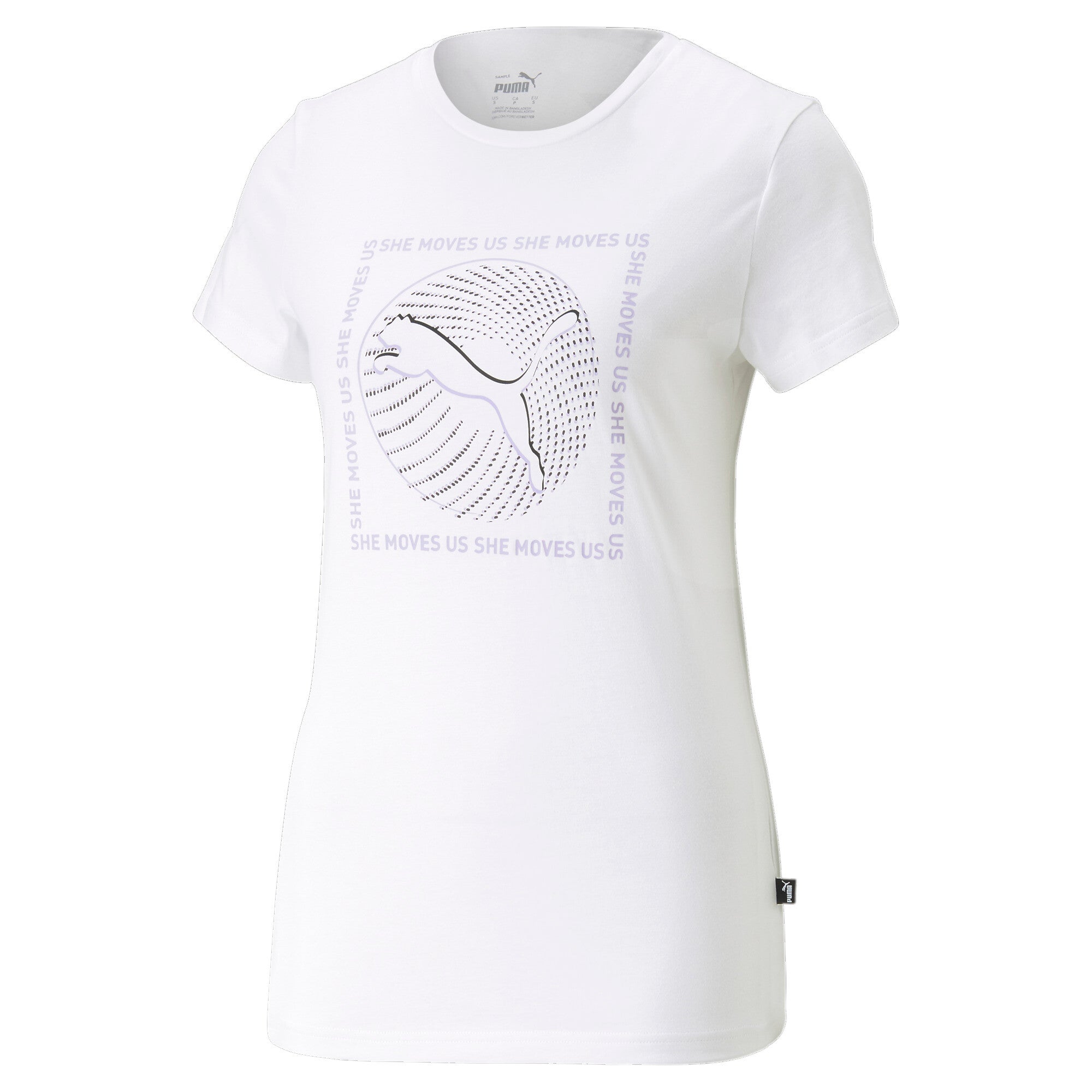 Puma graphics she moves us tee women in white - Front View