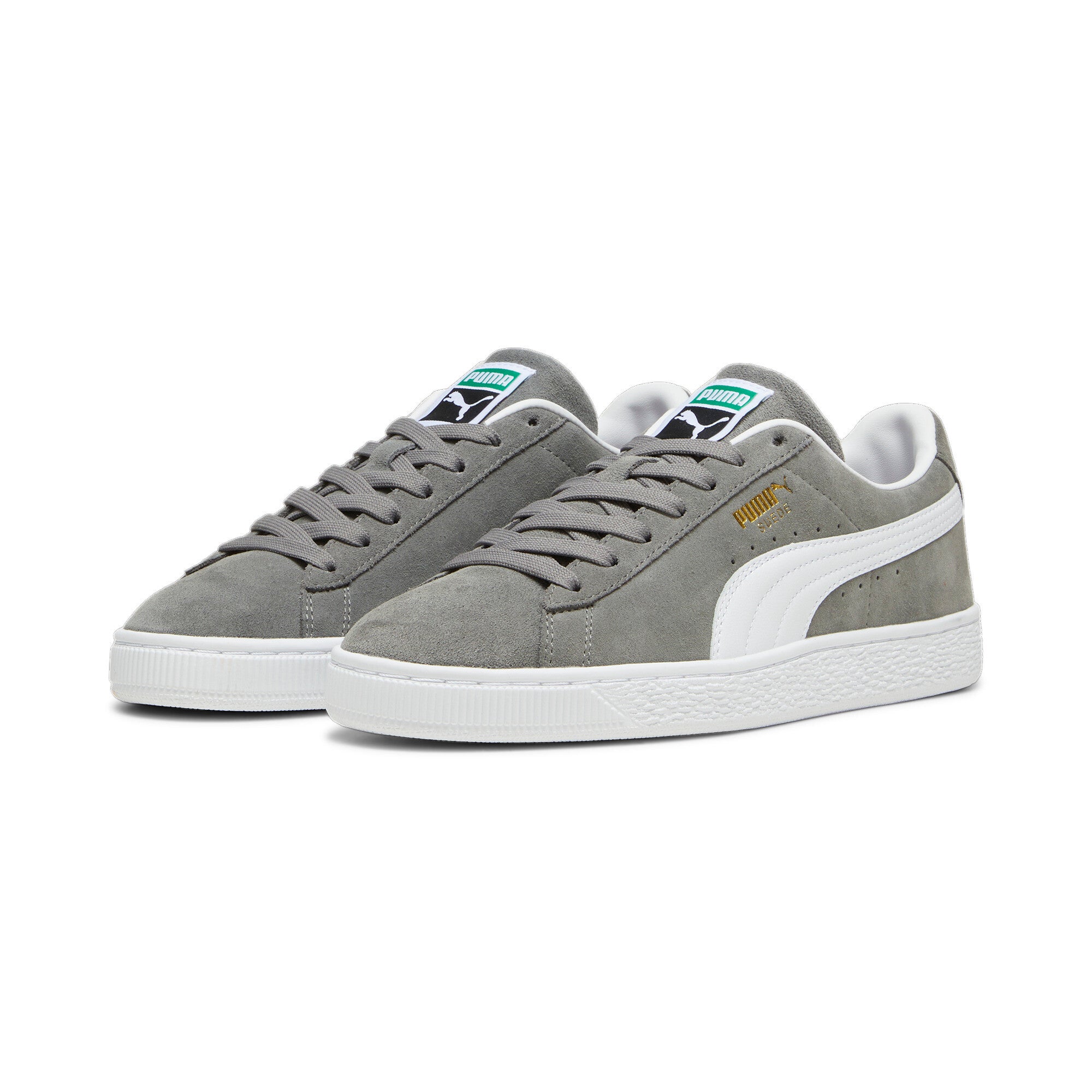 Puma suede classic sneakers in cast iron and white - Front View