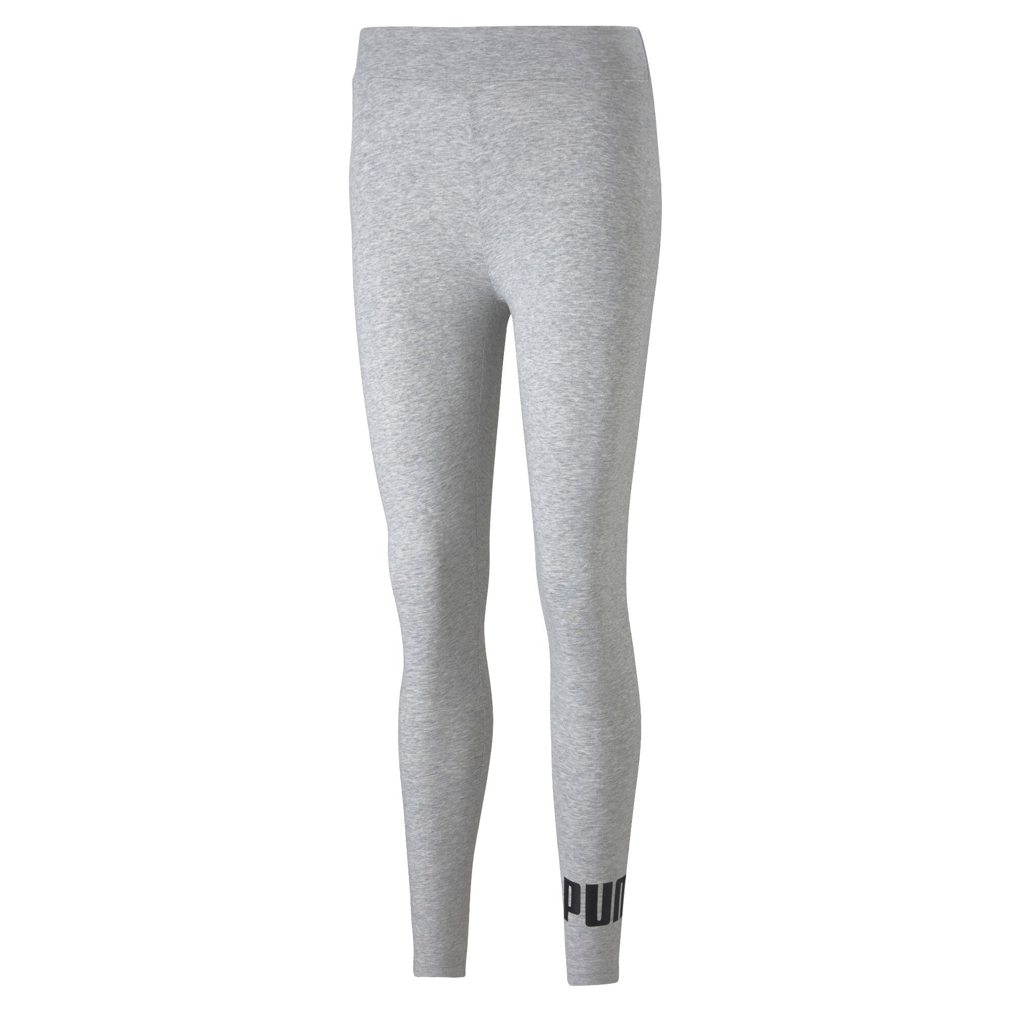 Puma essentials logo leggings women in gray - Front View