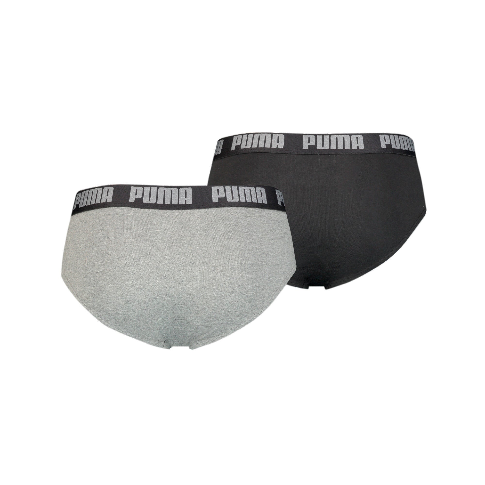 Puma basic men's briefs 2 pack in black - Back View