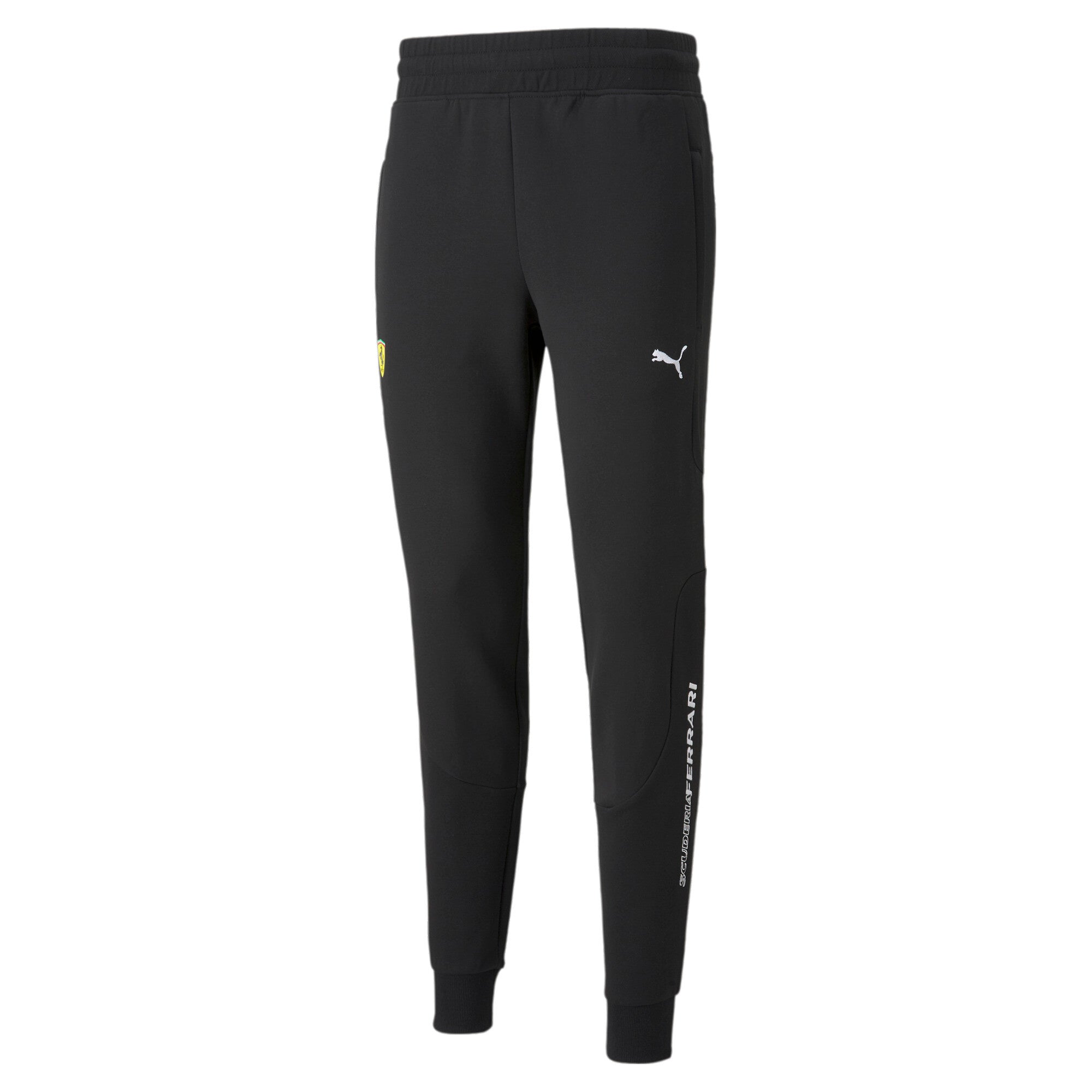 Puma scuderia ferrari race men's sweatpants in black - Front View