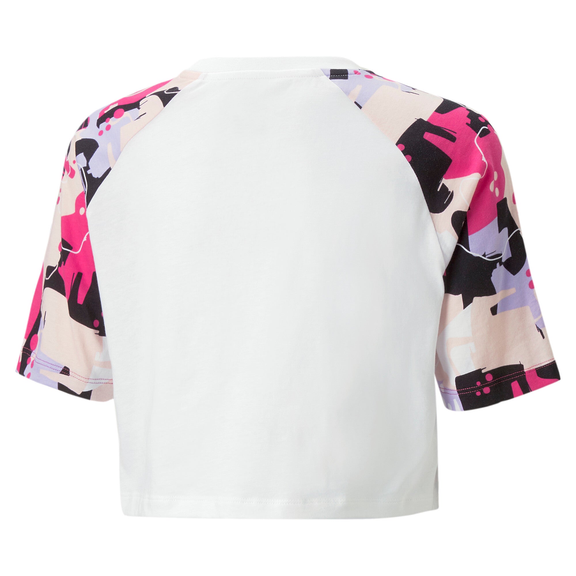 Puma essentials+ street art printed tee youth in white - Back View