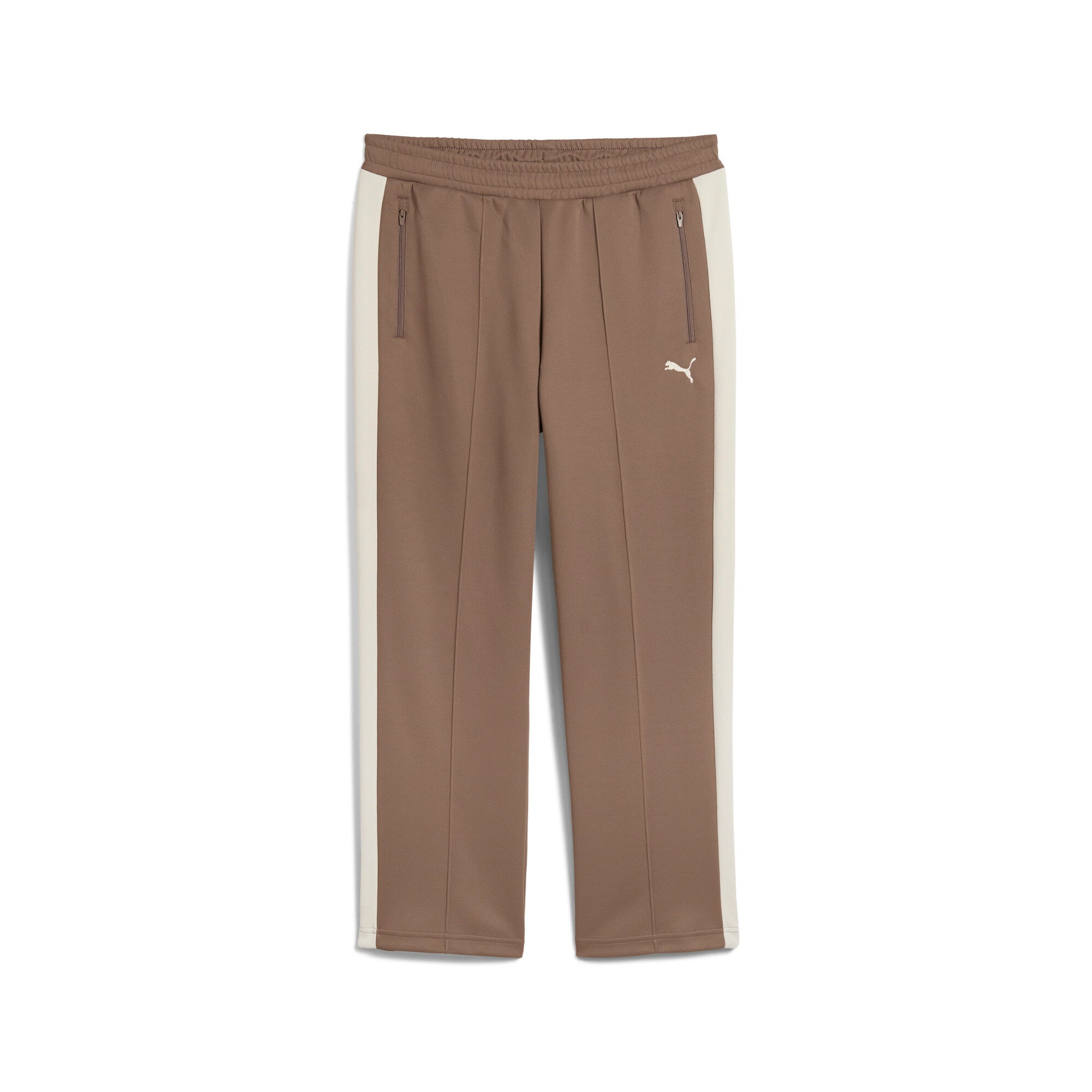 Puma T7 always on relaxed track pants in totally taupe - Front View