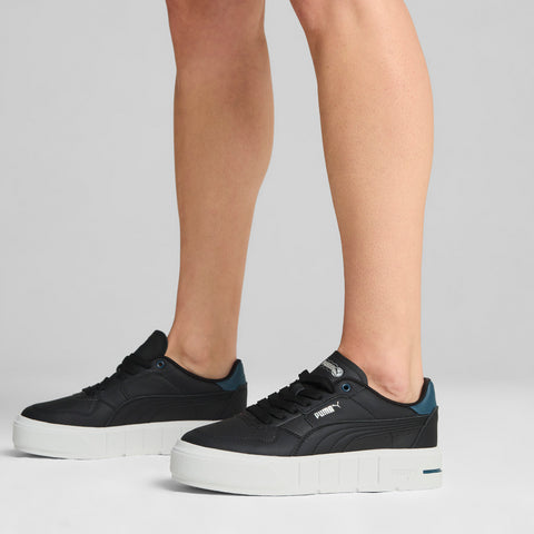 PUMA cali court leather sneakers in gray skies and white