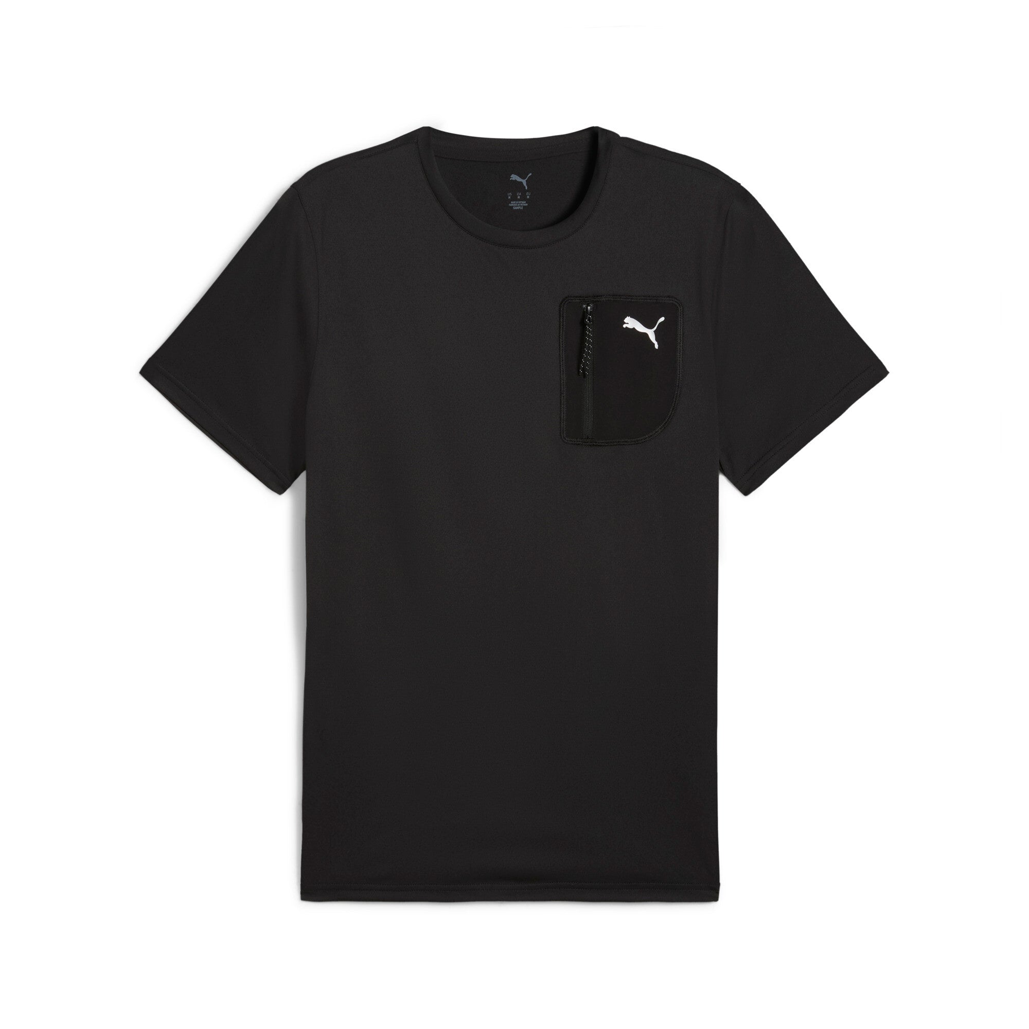 Puma flex pocket tee in black - Front View