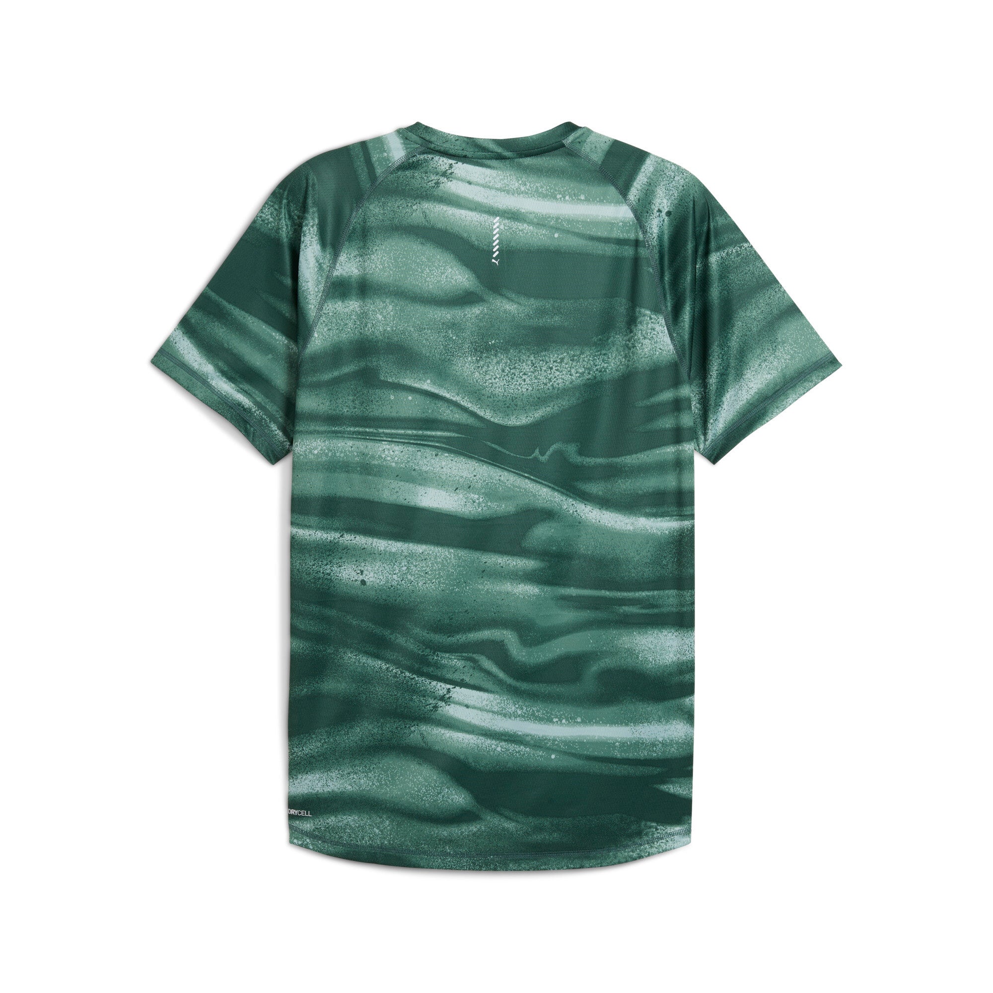 Puma VELOCITY all-over print running tee in green moon - Back View